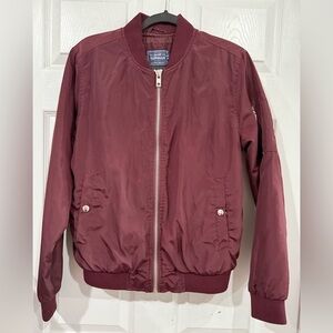 🎄Topman Burgundy Bomber Jacket